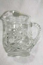 Clear Glass Small Pitcher or Creamer with Imprint Star Design - $18.99