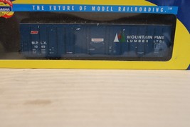 HO Scale Bachmann, 50' Box Car, Mountain Pine Lumber, Blue, #1049 - 88160 Built - $30.00