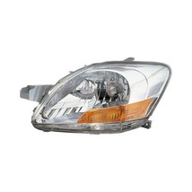 Headlight For 2007-2011 Toyota Yaris Left Side Chrome Housing Clear Lens Halogen - £94.80 GBP