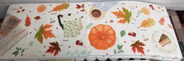 Extra Long Cushioned Bath Memory Foam Mat Runner(16&quot;x47&quot;)FALL,PUMPKINS &amp; Leaves - £15.95 GBP