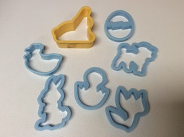 Set of 7 Easter Cookie Cutters Molds (Play Do Molds, Sandwich Cutters) - $95.18 MXN