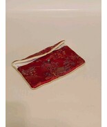 Small Red Oriental Patterned Coin Pouch Wallet Red 6&quot;×4&quot; Snap Closure Un... - $218.24 MXN