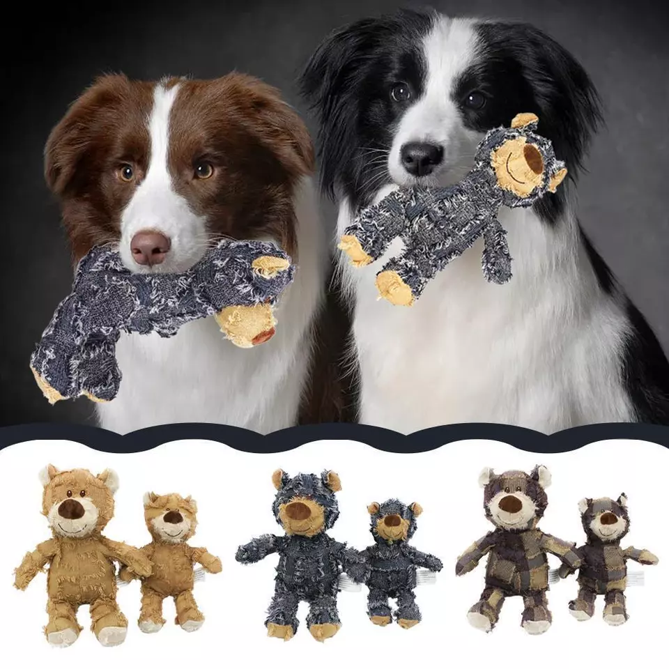 Extreme Bear Dog Toy Indestructible Robust Bear Squeaky Chewer - £11.00 GBP