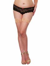 Dreamgirl Women&#39;s Fishnet Thigh High Stockings with Silicone Lace Top and Back S - £14.92 GBP