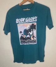 Body Glove TShirt Womens XS Blue Retro Palm Trees Ocean Nature &quot;Free The Wave&quot; - £9.30 GBP