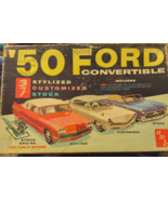 VINTAGE AMT EMPTY BOX ONLY 1950 FORD CONVERTIBLE BOX ONLY NO KIT - £18.63 GBP
