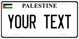 Palestine White License Plate Personalized Custom Auto Bike Motorcycle - £7.95 GBP+