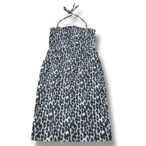 Urban Outfitters Dress Size 4 Denim Sleeveless Halter Strap Dress Leopar... - £26.63 GBP