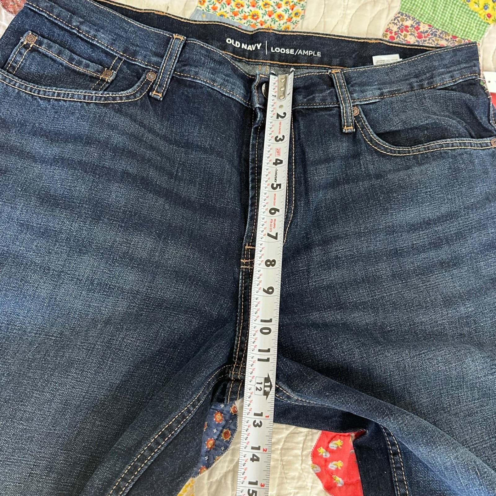 Old Navy Men's Loose dark wash Jeans 36X32 Blue Jeans NWT Item image 6
