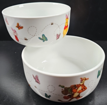2 Pc Zrike Winnie the Pooh Medium Small Serve Bowls Lot Disney Piglet Ti... - $39.57