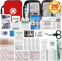 310Pcs First Aid Kit For Car Emergency Supplies Mini Waterproof Compact Bag For - £28.54 GBP