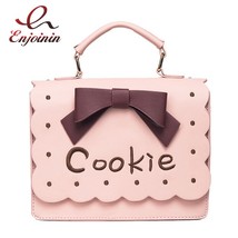 New arrival bow brace embroidery letter cookie cake ladies handbag shoulder bag  - £39.48 GBP