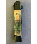 BOB MARLEY LEAF POSE ABSTRACT COLOR DESIGN STAINLESS STEEL KNIFE PK002-BMBK - £8.64 GBP