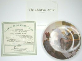 Edwin Knowles The Shadow Artist 1987 Fine China Plate Norman Rockwell Art COA - £23.64 GBP