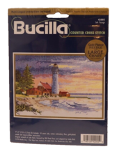 Bucilla Counted Cross Stitch Safe Passage Lighthouse Gold Needle NEW 42005 - £6.97 GBP