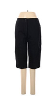 Talbots Crop Capri Khaki Pants Womens Petites Size 6 Flat Front Black Co... - £19.46 GBP
