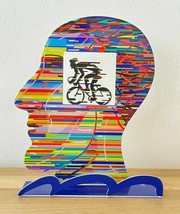 DAVID GERSTEIN&quot; Pop Art Metal Head Sculpture &quot;Cycling Head-
show original tit... - £115.07 GBP