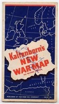 H V Kaltenborn&#39;s New  War Map 3rd edition  Pure Oil Co - $27.69