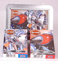 2003 Harley Davison Tin W/2 Packs Of Playing Cards-Motorcycle Biker - $9.49