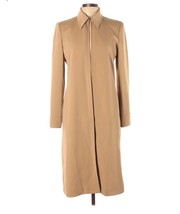 Harvé Benard Vintage Crepe Overcoat Coatigan Blazer Mid Length British Tan Sz 10 - £30.20 GBP