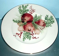 Lenox Williamsburg Boxwood &amp; Pine Pomegranate Accent Plate 9.25&quot; - £33.94 GBP