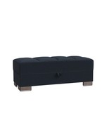 PrimeNest NimbusFlow Dark Blue Upholstered Ottoman with Storage - $557.73 CAD