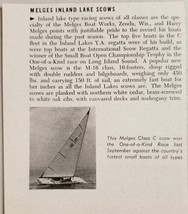 1953 Magazine Photo Melges Inland Lake Scows Sail Boat Zenda,WI - £7.23 GBP