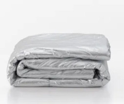 Metallic Silver Throw Blanket With Micro Reverse 50x70 - Space Blanket Modern - £11.25 GBP