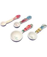 Pioneer Woman Floral Ceramic Stoneware Measuring Spoons 4-Piece Utensils... - $453.30 MXN