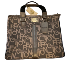 Kenneth Cole Reaction Brown signature Laptop &amp; Tablet Business Tote 15&quot; - £62.69 GBP