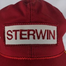 VTG Sterwin Trucker / Cap / Hat  Red &amp; White Adjustable Patch Logo K-Bra... - £15.16 GBP