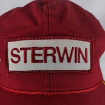 VTG Sterwin Trucker / Cap / Hat  Red &amp; White Adjustable Patch Logo K-Bra... - £14.89 GBP