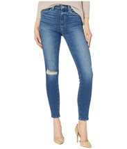 NWT PAIGE MARGOT ANKLE HIGH RISE LOOKOUT DESTRUCTED SKINNY JEANS 28 - £58.83 GBP