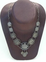 Antique Early 20th Century Cut Coin Silver Necklace Guatemalan Reals 1863-1899 - £507.56 GBP