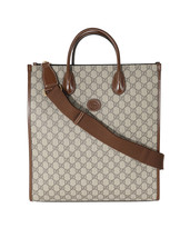 Gucci Beige Gg Supreme Canvas Leather Medium Interlocking G Tote Women O... - $2,177.40