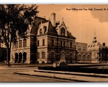 Post Office and City Hall Concord New Hampshire NH DB Postcard T21 - £1.52 GBP