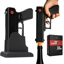 Electric Gun Wine Corkscrew Bottle Opener - Rechargeable Holster Base Cordless B - $127.97