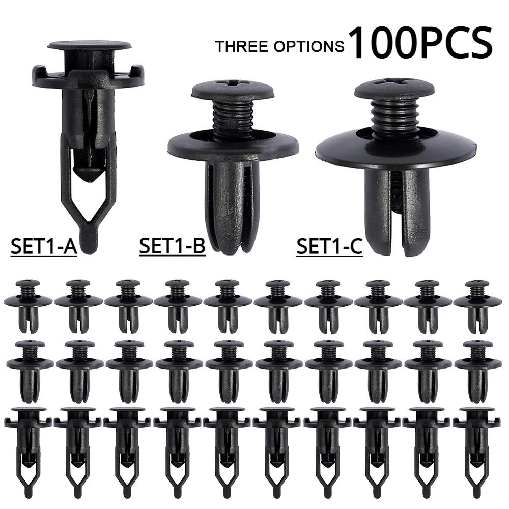 100/190pcs Car Fastener Clip Retainer Kit Plastic Screw Rivet Door Trim Panel - £8.30 GBP+