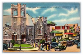 First Presbyterian Church Ocean City New Jersey NJ  Linen Postcard V11 - £2.34 GBP