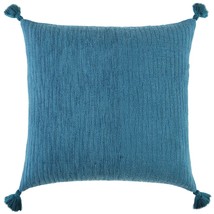 Teal Solid Tonal Abstract Stripe Throw Pillow - £61.82 GBP