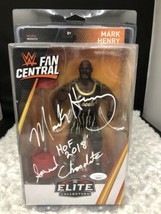 WWE Elite Autographed Mark Henry Fan Central Mattel Sexual Chocolate JSA... - $149.99