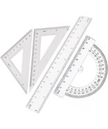 Geometry ruler, 4 pieces kit geometry for students graphic design//FREE ... - £24.64 GBP