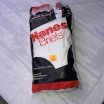 Hanes Briefs 3 Pack Men Size 40 White 100% Cotton New Old Stock 1987 - £16.54 GBP