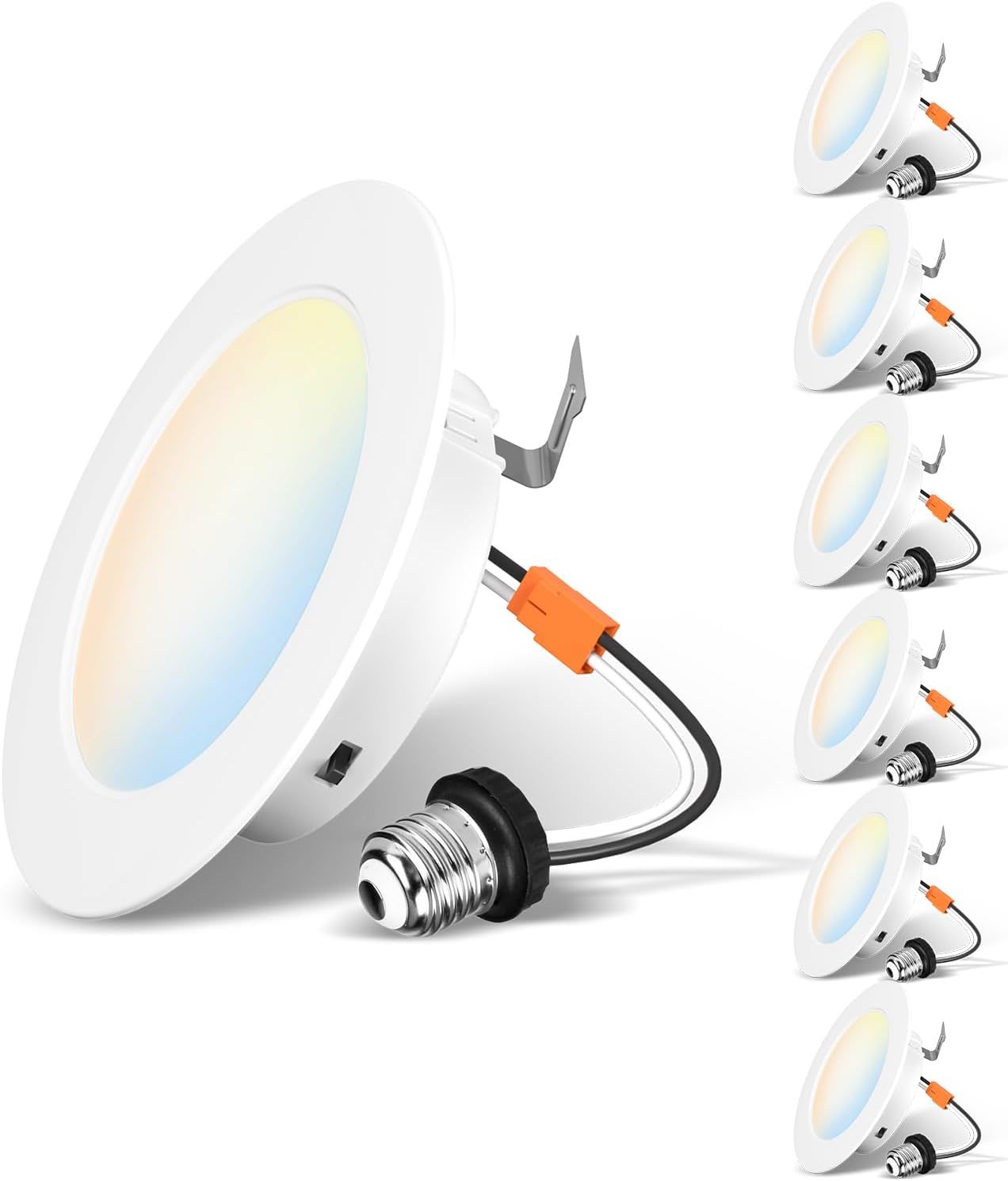 Lvwit Led Recessed Light 4Inch, Can Lighting Color Selectable, 6 Pack - $41.94