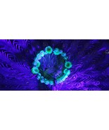 Czech Uranium glass bracelet vaseline glass beads vintage jewelry #24047 - $652.21 MXN