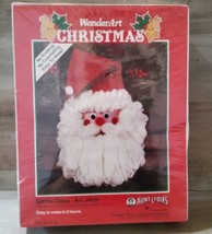 WonderArt Christmas Santa Claus Kit  Aunt Lydia&#39;s 1991 No Sew Felt Yarn NIB - £13.07 GBP