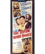 *THE BRIDE WORE BOOTS (1946) Barbara Stanwyck &amp; Robert Cummings Insert P... - $377.30 CAD