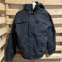 Guide Gear Men&#39;s Jacket Parka Coat Black Large Fleece Lined Winter KG Hunting - £51.31 GBP