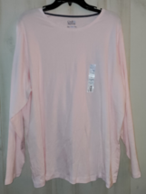 Nwt Womens Croft &amp; Barrow Light Pink 100% Cotton Long Sleeve Knit Top Size 2X - £18.27 GBP