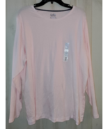NWT WOMENS Croft &amp; Barrow LIGHT PINK 100% COTTON LONG SLEEVE KNIT TOP   ... - €20,26 EUR